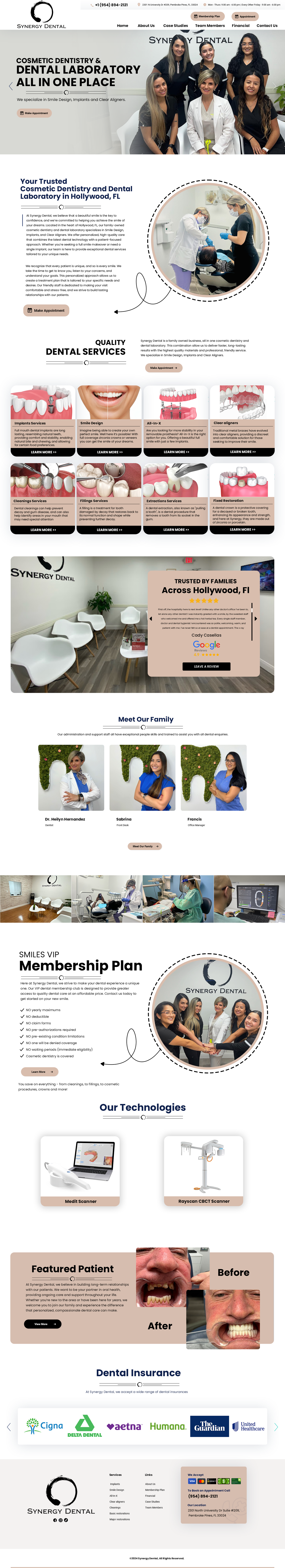 Original dental website mockup