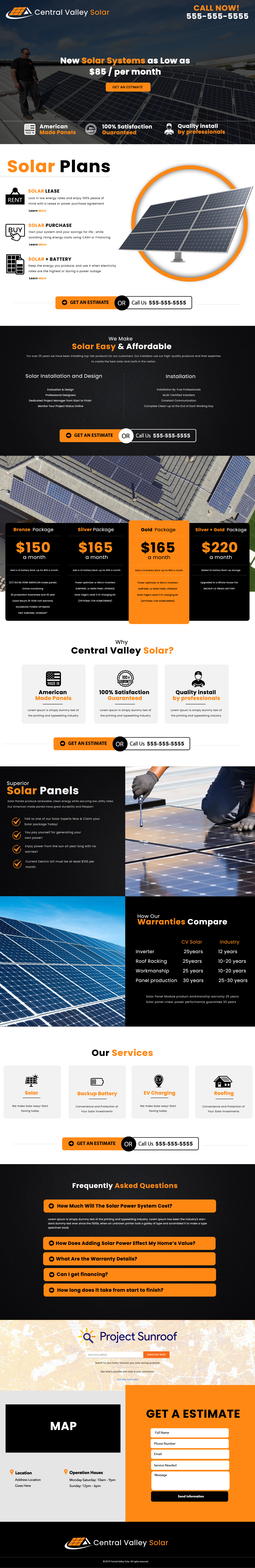 Original solar website design